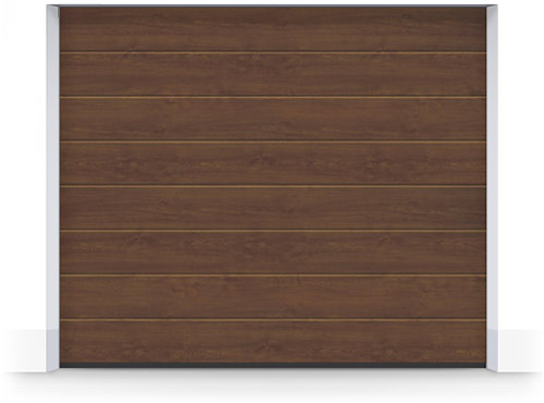 Portone sezionale Hormann Dark Oak