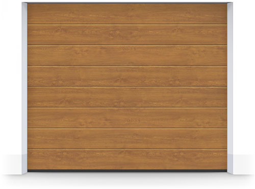 Portone sezionale Hormann golden oak