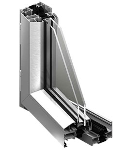finestra in alluminio Plathina 69