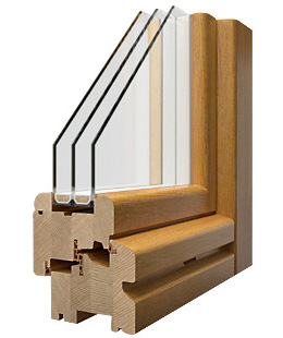 finestra in legno modello Clima 92